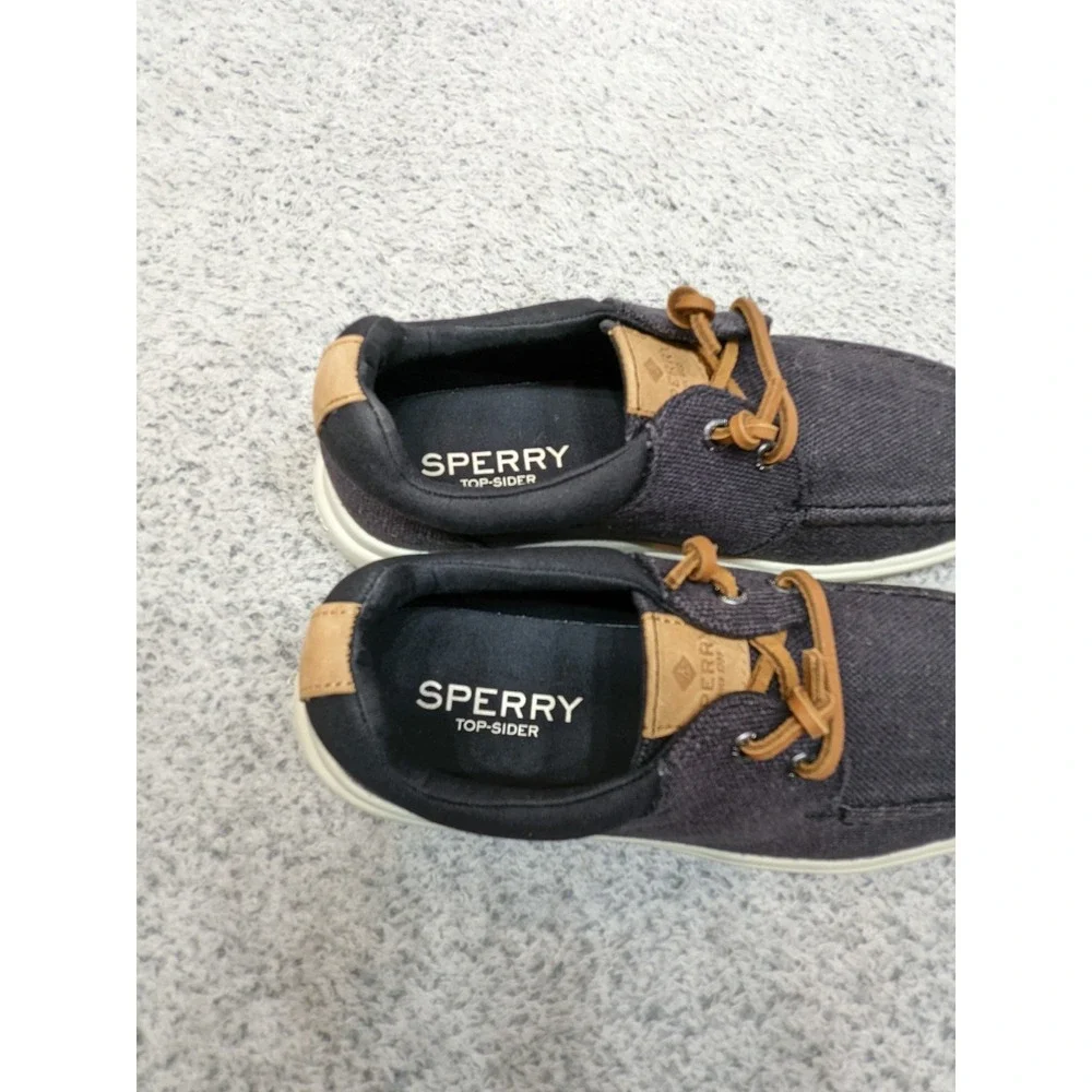 Sperry Captain Moc Hemp Slip-On Boat Shoes Sneakers Black‎ Men's 5.5M